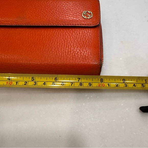GUCCI long wallet interlocking G leather Orange women - Picture 15 of 16